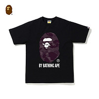 BAPE 猿人头迷彩图案纯色短袖T恤 110015G