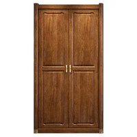 恒兴达 黄金梨木实木衣柜现代新中式实木对开门带抽屉衣柜