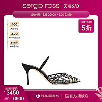 sergio rossi 女鞋2022春夏Godiva系列尖头钻饰高跟鞋