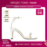 sergio rossi 2022春夏sr1系列钻水晶饰高跟凉鞋