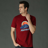 Marmot 土撥鼠 男子 舒適輕量針織面料印花LOGO棉質短袖T恤