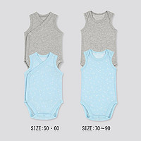 UNIQLO 優衣庫 嬰兒/新生兒 網眼連體裝(無袖 2件裝 哈衣 爬服) 425724