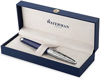 WATERMAN 威迪文 Carene钢笔|金属蓝漆|凿刻帽 | 18K 金细笔尖 |蓝墨水 |礼物盒