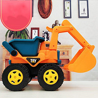 哦咯 大號挖掘機慣性工程車超大號推土機玩具男孩兒童挖沙鏟車沙灘玩具