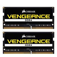 美商海盗船 复仇者系列 DDR4 2666MHz 笔记本内存 普条 黑色 16GB 8GBx2 CMSX16GX4M2A2666C18