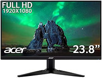 acer 宏碁 KG241YAbii 23.8 英寸全高清游戲監視器(VA 面板,FreeSync,75Hz,1ms,HDMI,VGA,黑色)