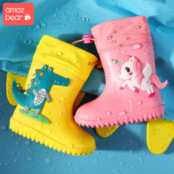 创悦 儿童雨鞋男童宝宝雨靴女小童水鞋防滑防水幼儿3岁幼儿园卡通2