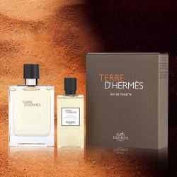 herm06s爱马仕hermes大地男士淡香水套装礼盒淡香水100ml沐浴露80ml