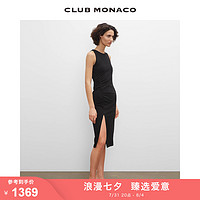 CLUB MONACO 摩纳哥会馆 女装2022夏季新品无袖侧开叉性感连衣裙