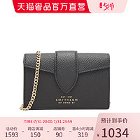 SMYTHSON 黑色牛皮革斜挎包小方包