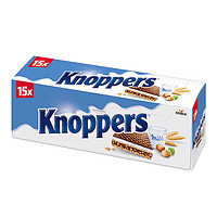 Knoppers 优立享 德国进口 优力享牛奶榛子巧克力威化饼干375g盒装(15包)
