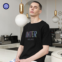 inter 国际米兰 2022年INTER MILANO夏季新款纯棉落肩T恤反光炫彩短袖T042