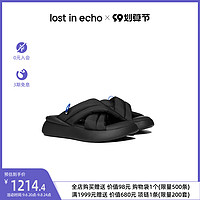lost in echo 赵丽颖同款  lost in echo22新款夏季时尚户外交叉带厚底凉拖鞋女