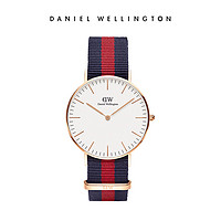 Daniel Wellington 炫彩36mm金圈女士尼龙带手表