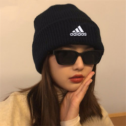 adidas阿迪达斯帽子女冬季新款保暖运动帽针织帽棉帽冷帽毛线帽