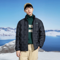 361361度羽绒服男2021年冬季保暖短款男装修身外套6521443044基础黑