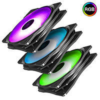 九州風神 魔環120RGB機箱風扇 (聲光同步/水冷散熱/風冷散熱/三個RGB風扇)散熱器筆記本