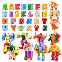 xinlexin 数字变形玩具合体机器人大颗粒积木字母拼装早教认知男孩女孩3-6-8-10岁生日礼物