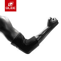QLEE 健身护肘加厚卧推力量举重训练推举运动护具 黑色单只装 S:24-26cm