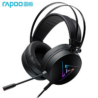 RAPOO 雷柏 VH350 游戲耳機頭戴式 電競有線耳機 黑色