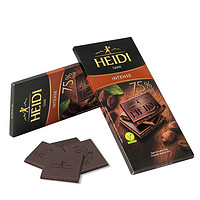 HEIDI 赫蒂 罗马尼亚原装进口纯可可脂75%浓黑巧克力80g