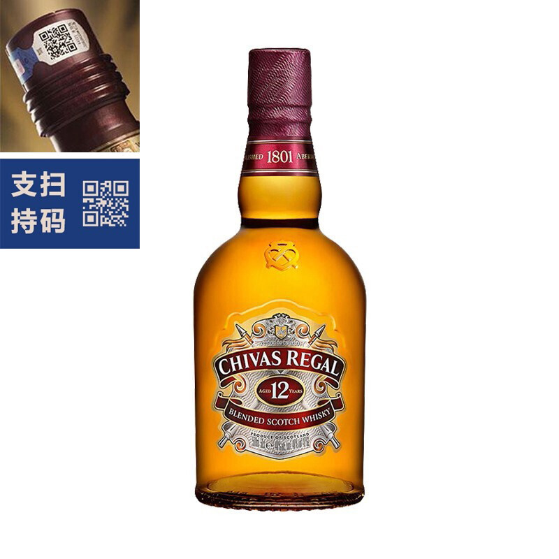 「超市直发」芝华士12年（Chivas）威士忌 原装进口洋酒烈酒 保乐力加 一瓶一码 芝华士12年 500ml