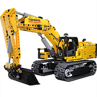 ONEBOT 001202 工程挖掘机 黄色 积木模型