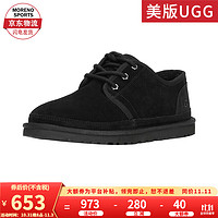 UGG 美版 秋冬男士經典靴低幫休閑系帶時尚商務便鞋 1120765 BLK-黑色 40