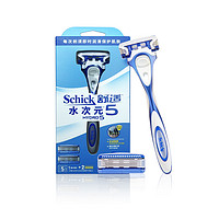 88VIP：Schick 舒适 水次元5手动剃须刀 1刀架+2刀头