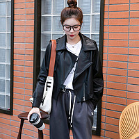 Milli Millu 皮草外套女冬季韩版时尚休闲洋气短款外套PU皮皮衣机车服女外套
