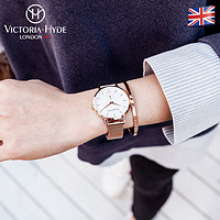 维多利亚·海德 VictoriaHyde气质手表女款钢带时尚小众轻奢维多利亚海德石英腕表
