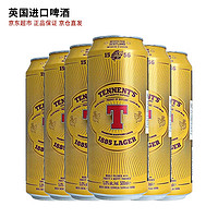 TENNENT 替牌\/Tennent 英国进口  T牌 精酿啤酒5度 替牌啤酒（保质期至23年4月30日） 500ml*6罐