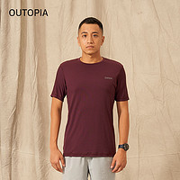 OUTOPIA Wonderland可机洗羊毛男士短袖圆领运动T恤跑步速干衣