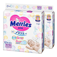 Merries 妙而舒 日本花王妙而舒新生婴儿纸尿裤NB96*2超薄透气增量装官方旗舰店