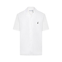 OFF-WHITE 白色棉质简约字母装饰男士短袖衬衫