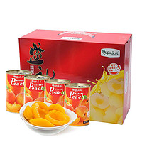 Qugu 屈姑 黄桃罐头整箱12罐礼盒装新鲜糖水水果罐头休闲食品零食