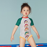 Adoreswim 爱多尔女童泳衣2022新款夏季洋气儿童宝宝短袖泳装花边小童游泳衣