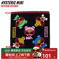 HYSTERIC MINI 黑超奶嘴手帕Hystericmini日本制全年龄泰迪系列柔软亲肤毛巾
