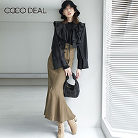 COCO DEAL 22冬季新款日系通勤高腰纽扣包臀鱼尾半身长裙72617310