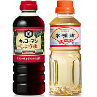 KIKKOMAN 万字 浓口酱油500ml+ 国产铃鹿本味淋300ml