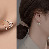 A’ROCH 爱洛奇 纯银耳环气质潮小众设计耳钉高级感耳饰几何爱心女式耳扣