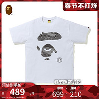 BAPE 男装春夏猿人头字母印花沙漠迷彩图案短袖T恤110042G