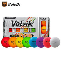 Volvik 沃维克高尔夫球彩色球 三层比赛专用韩国彩球哑光柔软远距离高尔夫球男女中高级选择 四色随机