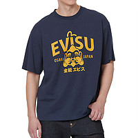 EVISU 惠美寿 男式小海鸥与佛头印花T恤