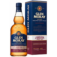 GLEN MORAY 格兰莫雷 洋酒 英国原装进口 苏格兰 斯佩塞区 单一麦芽 威士忌 经典系列 赤霞珠桶 700ml