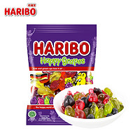 HARIBO 哈瑞宝 土耳其进口葡萄水果软糖 儿童水果汁橡皮糖QQ葡萄味80g