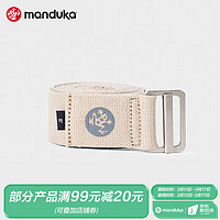 Manduka unFoLD瑜伽伸展带防滑健身训练耐用运动拉伸绳瑜伽辅助力量练习带质白 - (180cm)