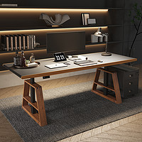 智芯 电动升降办公桌台式电脑桌站立式桌子家用老板现代简约书桌