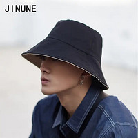 JINUNE 大檐雙面漁夫帽防紫外線 大碼可選
