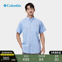 哥倫比亞 戶外23春夏新品男子釣魚系列短袖休閑襯衫FE4629 455 L(180/100A)